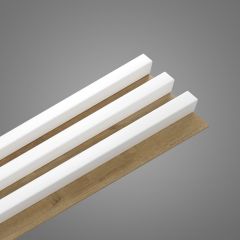 Linea Slim 3 beltéri fa lamella, fehér-tölgy